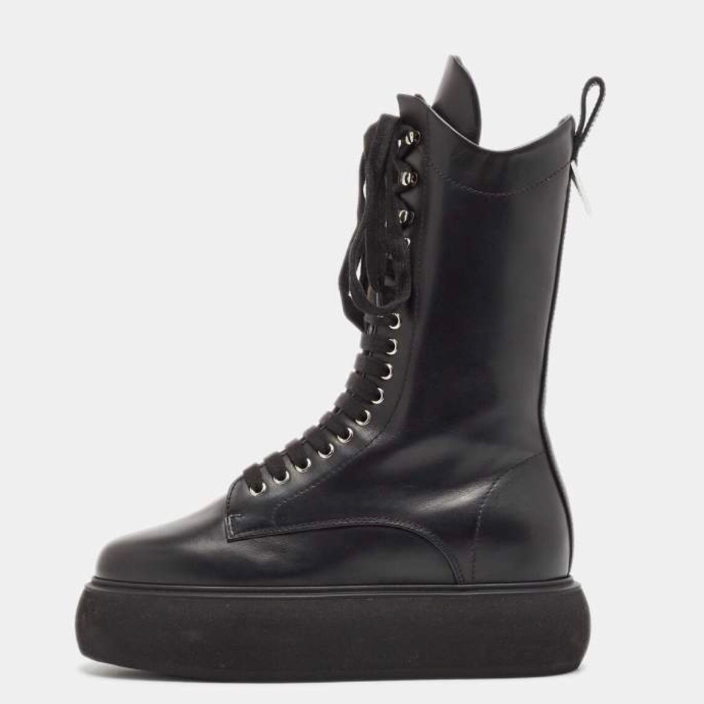 The Attico Selene Black Platform Boots 42=12